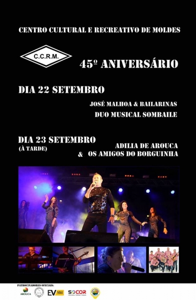 Centro Cultural e Recreativo de Moldes celebra 45º aniversário
