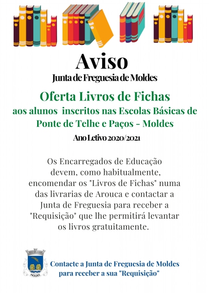 Ano Letivo 2020/2021 - Oferta Livros de Fichas 